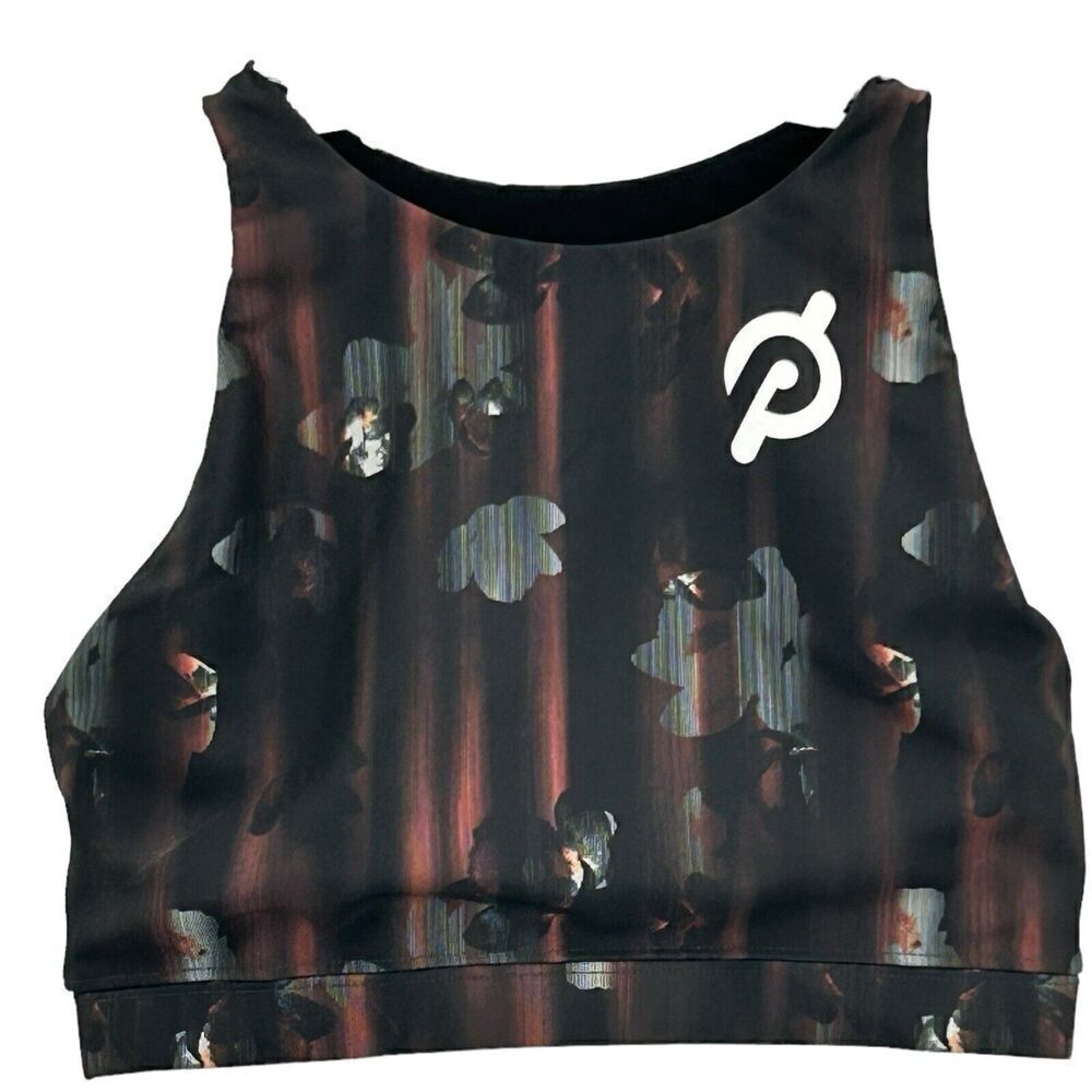 Peloton women’s Show Up Floral High Neck Sports Bra Size Small